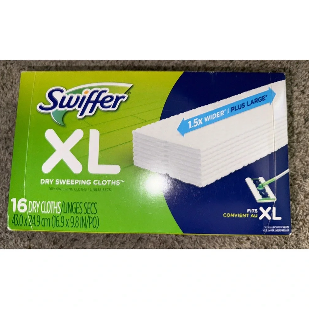 Swiffer XL Sweeper Dry/Wet Mop Kit - XL Sweeper, 8 Dry,‎ 2 Wet, 1 Box Of 16